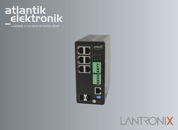 Managed PoE+ Switch SISPM1040-384-LRT-C Product of the manufacturer Lantronix | © Atlantik Elektronik GmbH